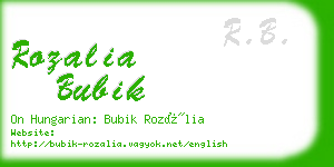 rozalia bubik business card